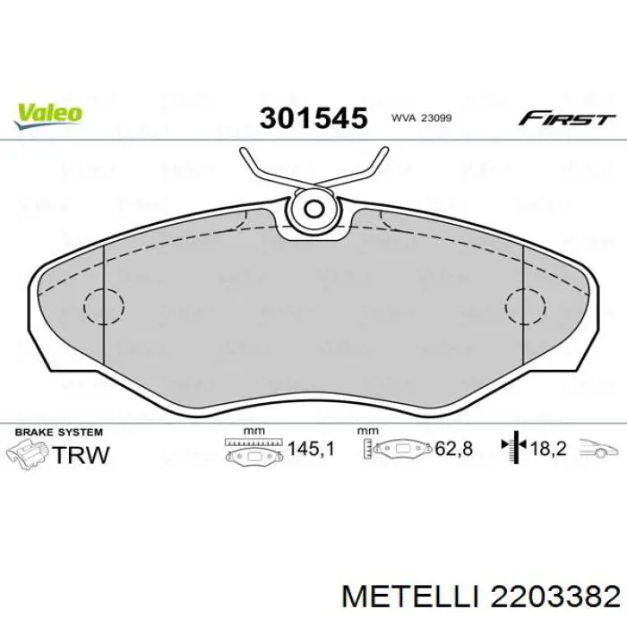 Pastillas de freno delanteras Renault Trafic 2 FL