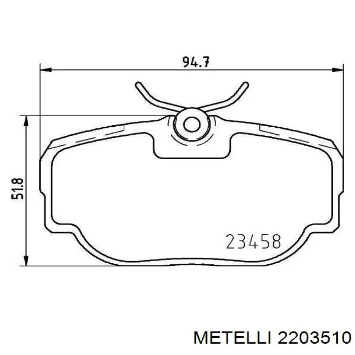 22-0351-0 Metelli pastillas de freno traseras