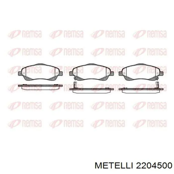 22-0450-0 Metelli pastillas de freno delanteras