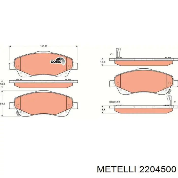 Pastillas de freno delanteras Toyota Corolla R10
