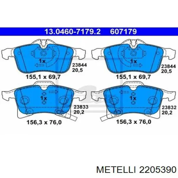 Pastillas de freno delanteras Opel Corsa X12