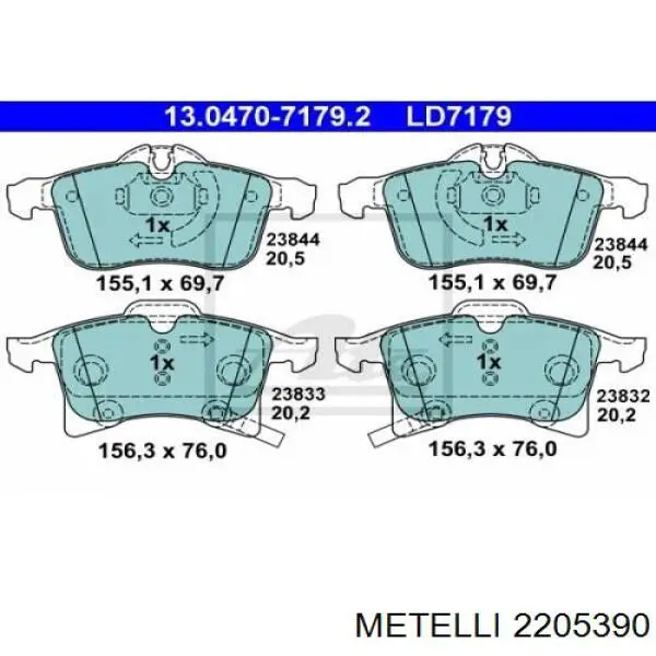 Pastillas de freno delanteras Opel Corsa X12