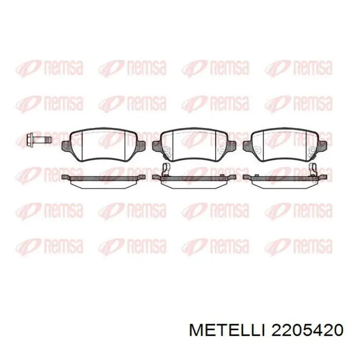 Comprar 2205420 Metelli Pastillas de freno traseras