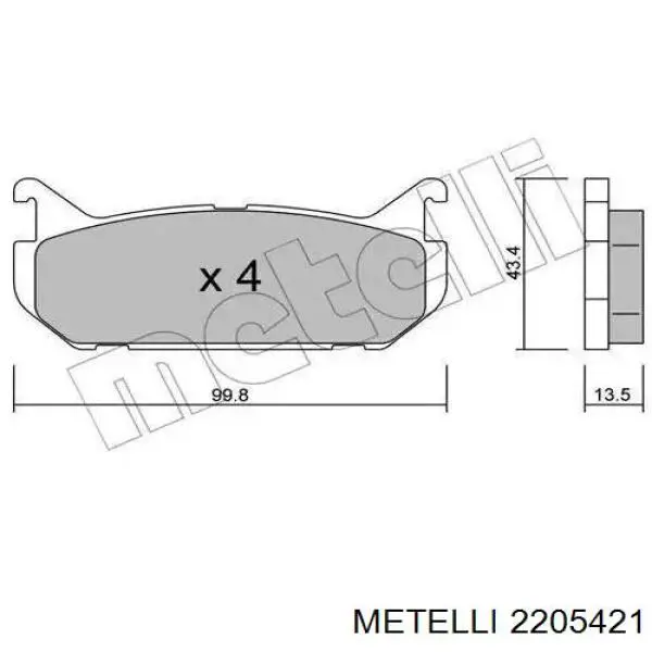 Pastillas traseras de freno Metelli 2205421 precio, desde 17,77 EUR