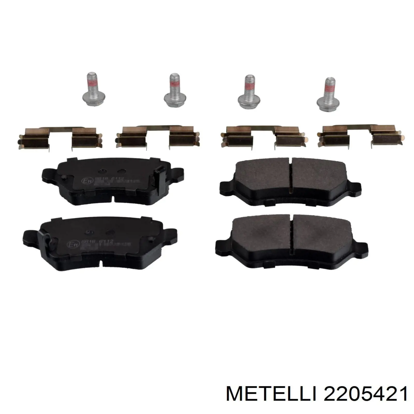 Pastillas de freno traseras 2205421 Metelli