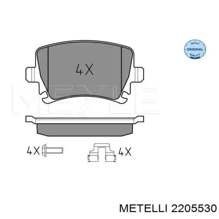 Comprar 2205530 Metelli Pastillas de freno traseras