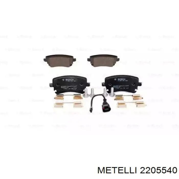 2205540 Metelli Pastillas freno traseras