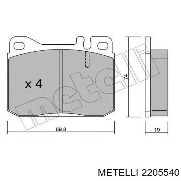 Comprar 2205540 Metelli Pastillas de freno traseras