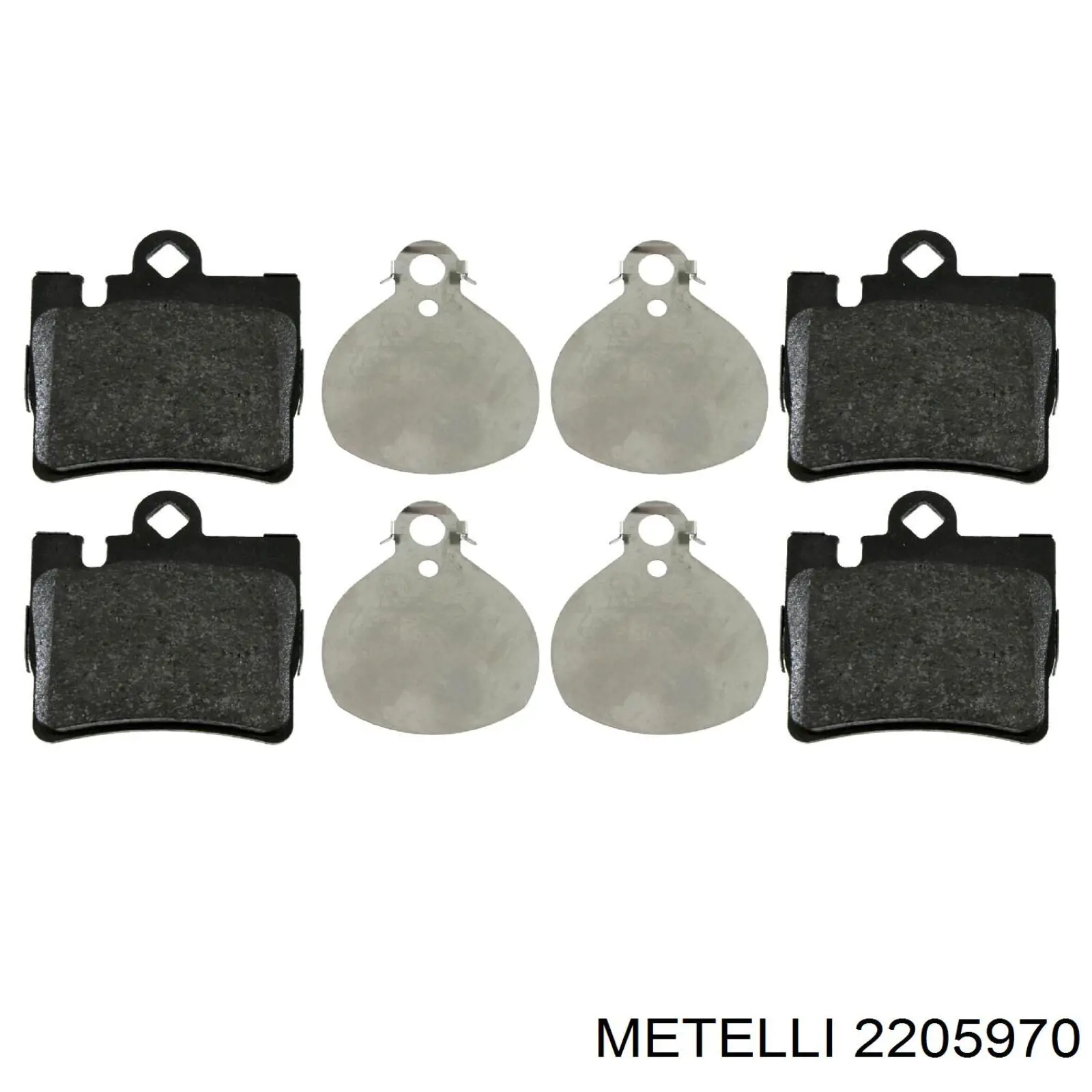 22-0597-0 Metelli pastillas de freno traseras