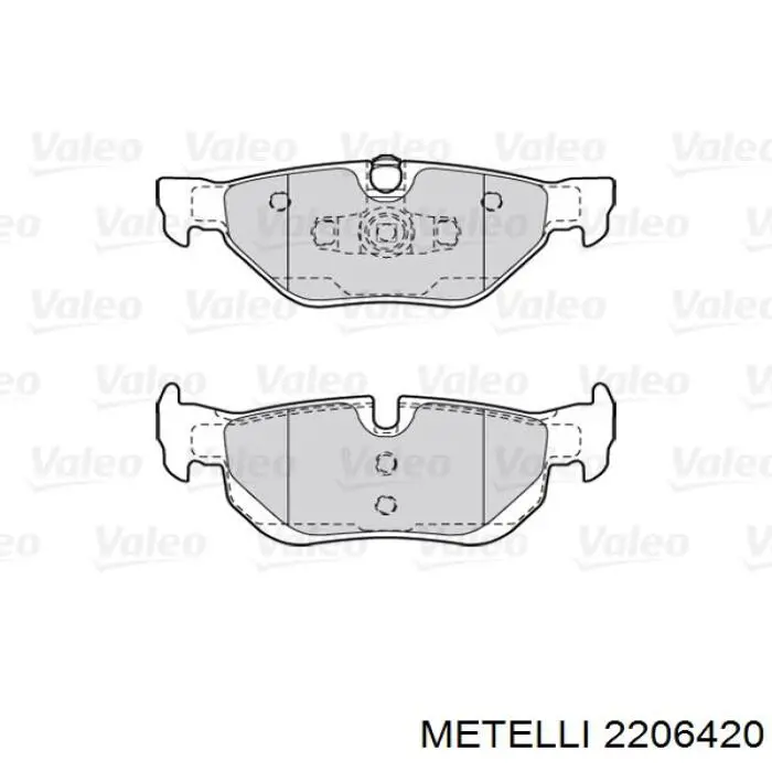 22-0642-0 Metelli pastillas de freno traseras