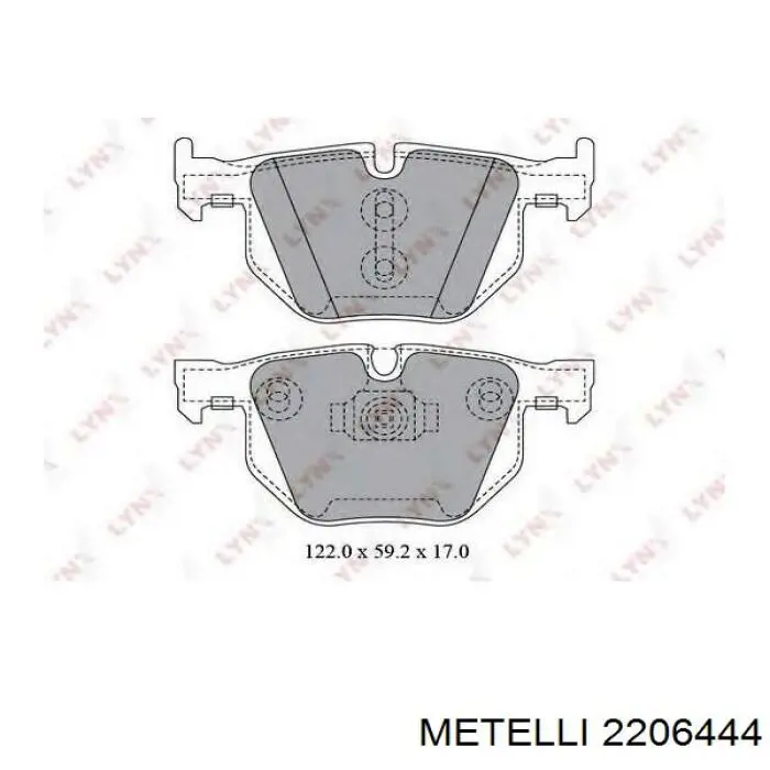 22-0644-4 Metelli pastillas de freno traseras