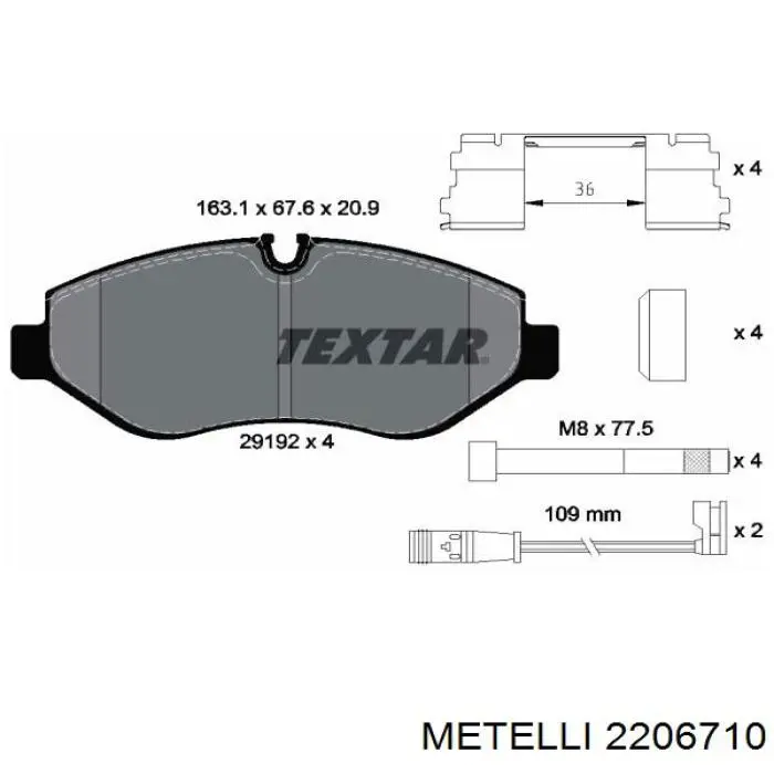 Pastillas freno delanteras Metelli 2206710 precio, desde 31,40 EUR