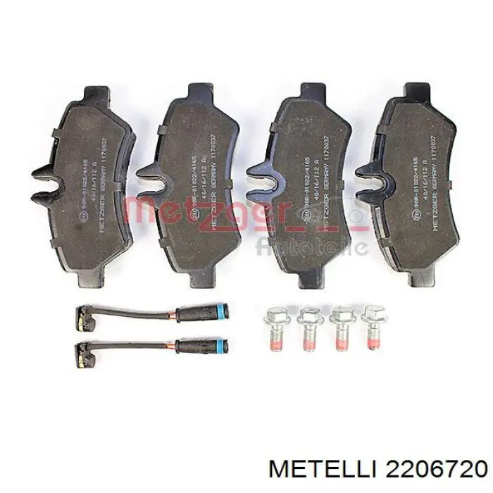 2206720 Metelli Pastillas freno traseras