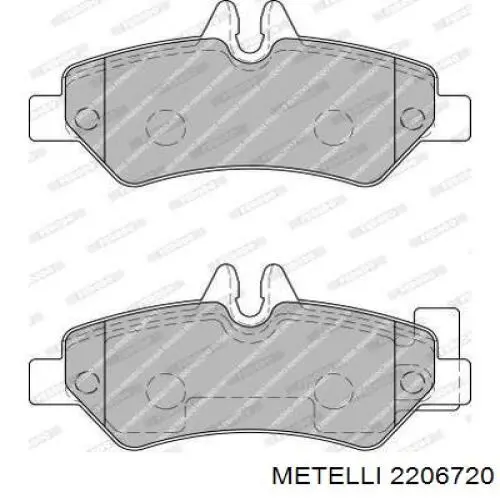 Pastillas de freno traseras 2206720 Metelli