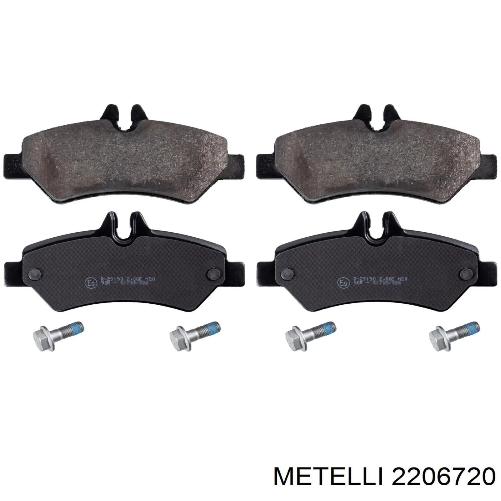 2206720 Metelli Pastillas freno traseras