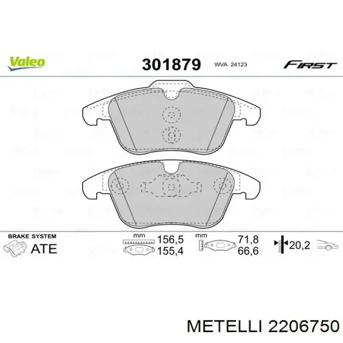 Pastillas freno delanteras Metelli 2206750 precio, desde 31,04 EUR