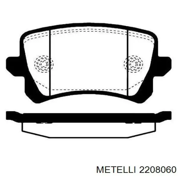 Pastillas de freno traseras 2208060 Metelli