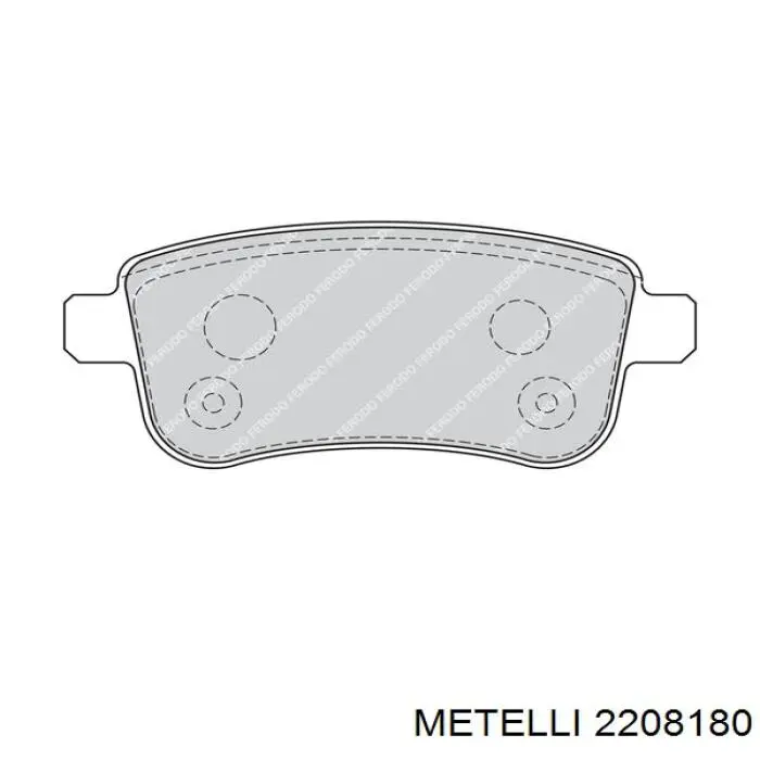 Comprar 2208180 Metelli Pastillas de freno traseras