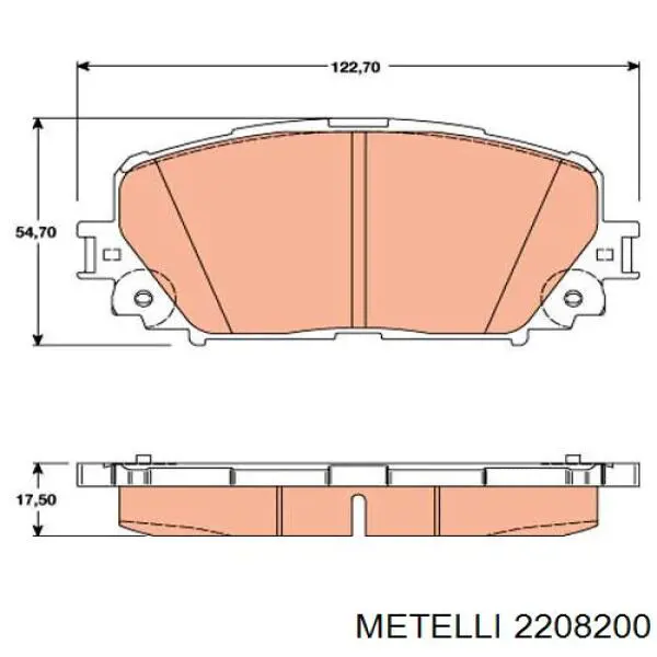 22-0820-0 Metelli pastillas de freno delanteras