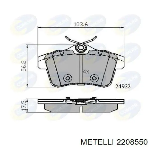 Pastillas traseras de freno Metelli 2208550 precio, desde 24,98 EUR