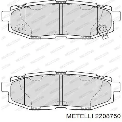 22-0875-0 Metelli pastillas de freno traseras