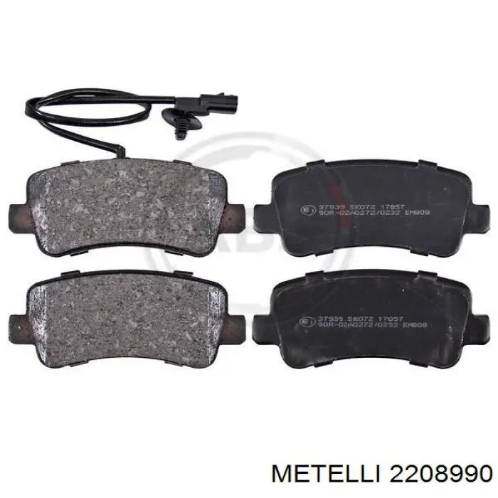 Pastillas de freno traseras 2208990 Metelli