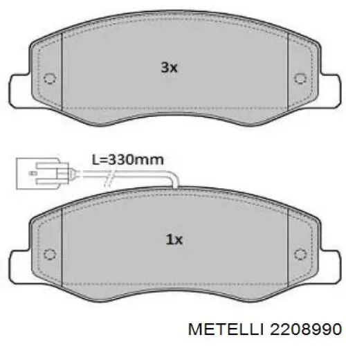 Comprar 2208990 Metelli Pastillas de freno traseras
