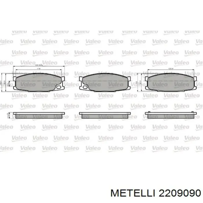 22-0909-0 Metelli pastillas de freno delanteras