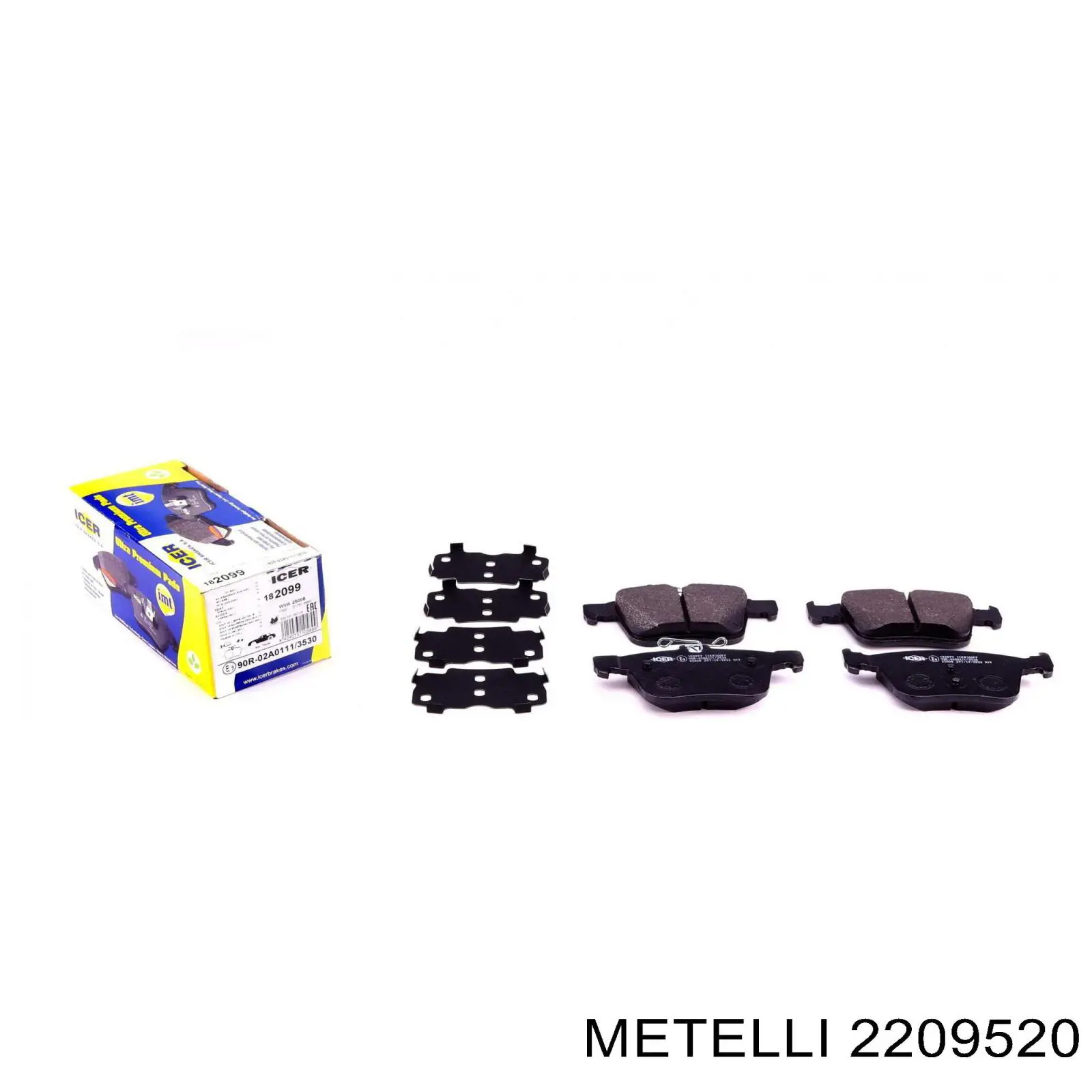 Pastillas de freno 2209520 Metelli