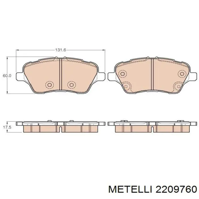 Comprar 2209760 Metelli Pastillas delanteras de freno