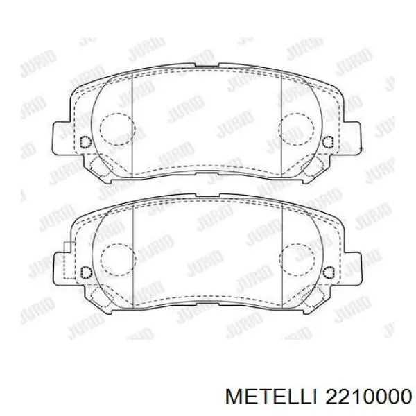 2210000 Metelli pastillas de freno delanteras