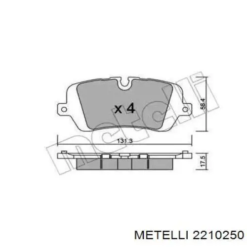 22-1025-0 Metelli pastillas de freno traseras