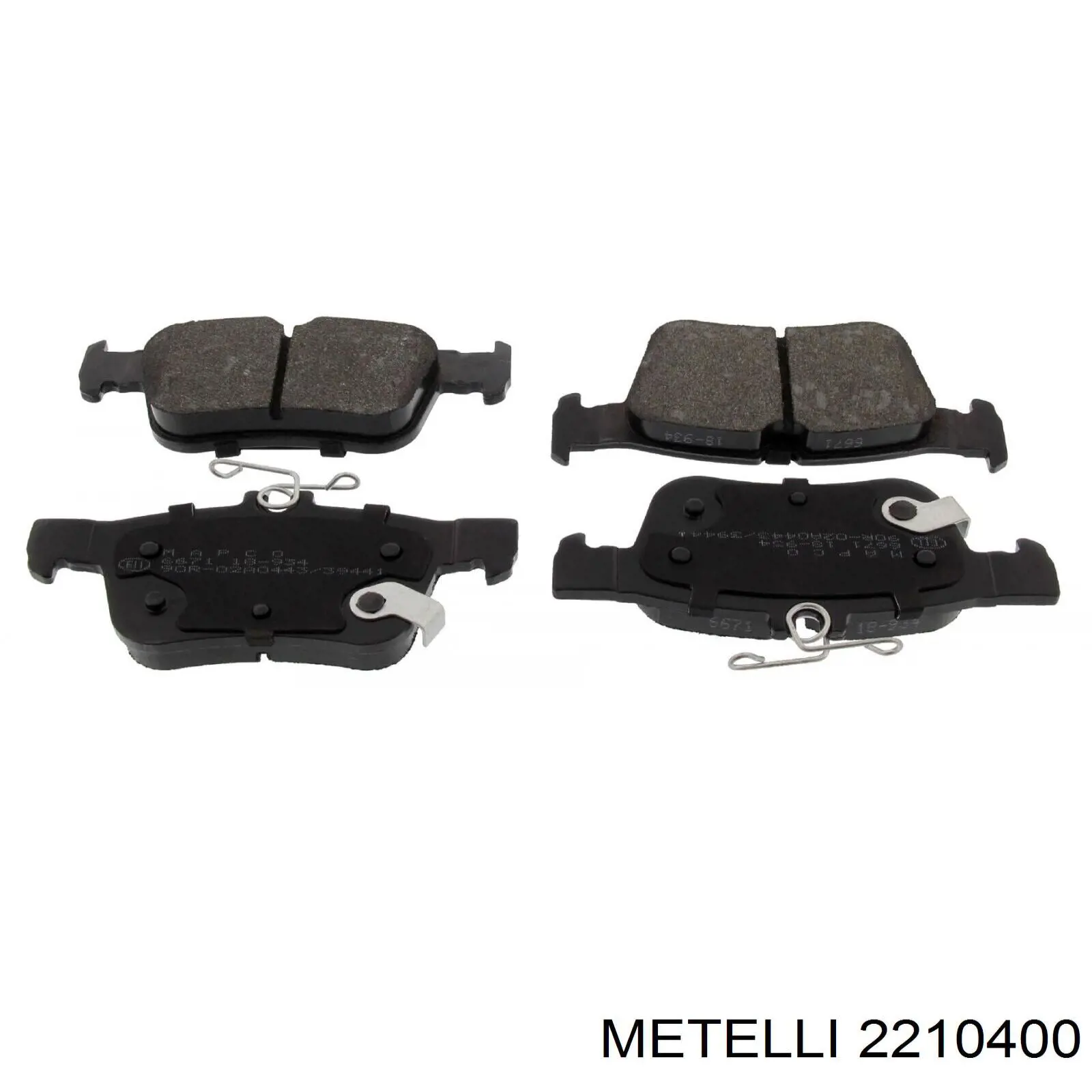 Pastillas de freno traseras 2210400 Metelli