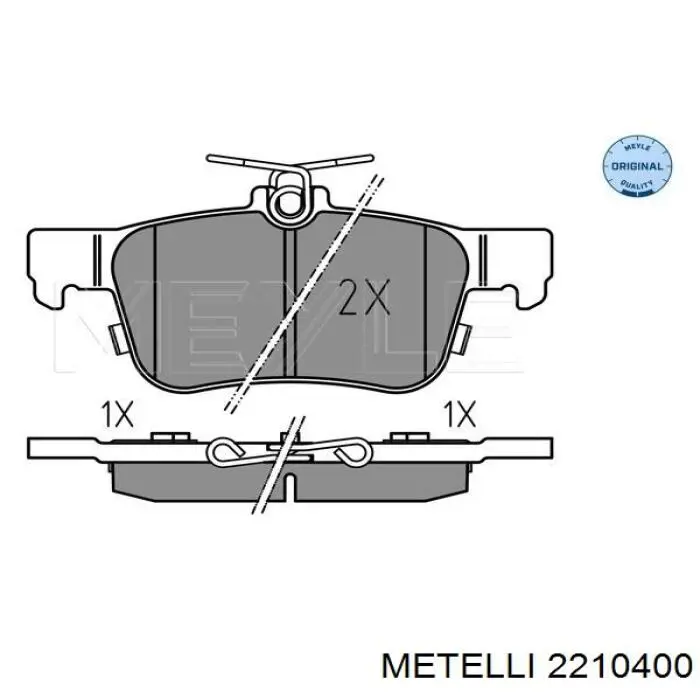 Pastillas traseras Metelli 2210400