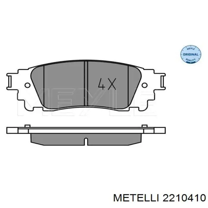 22-1041-0 Metelli pastillas de freno traseras