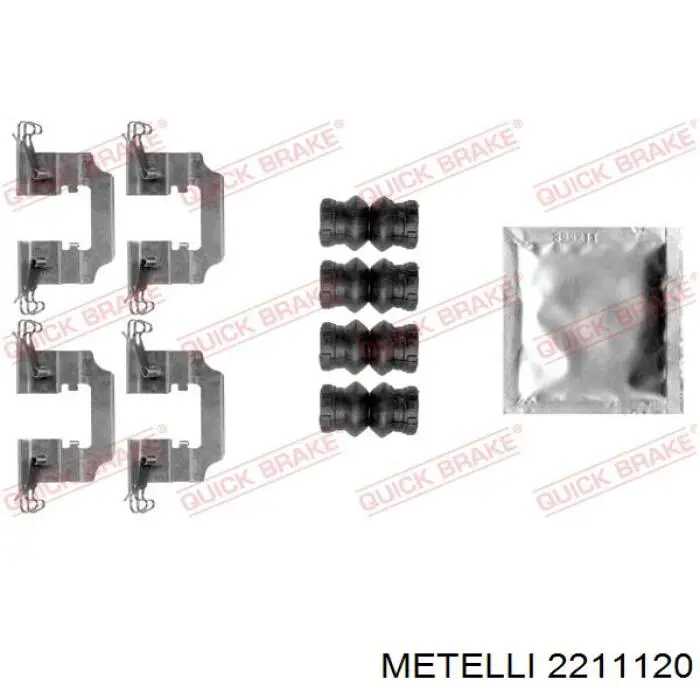 Pastillas de freno traseras 2211120 Metelli