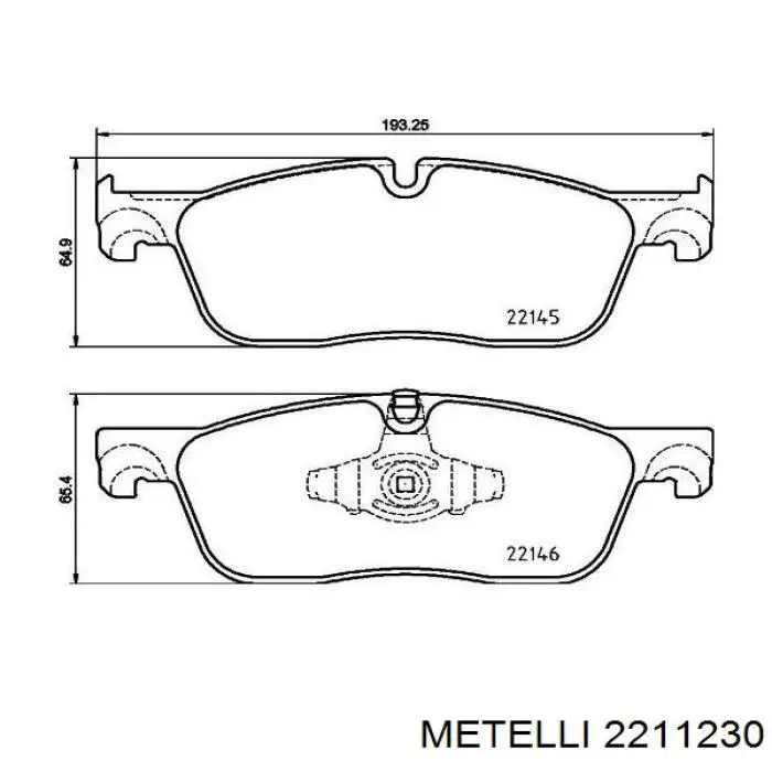 22-1123-0 Metelli pastillas de freno delanteras