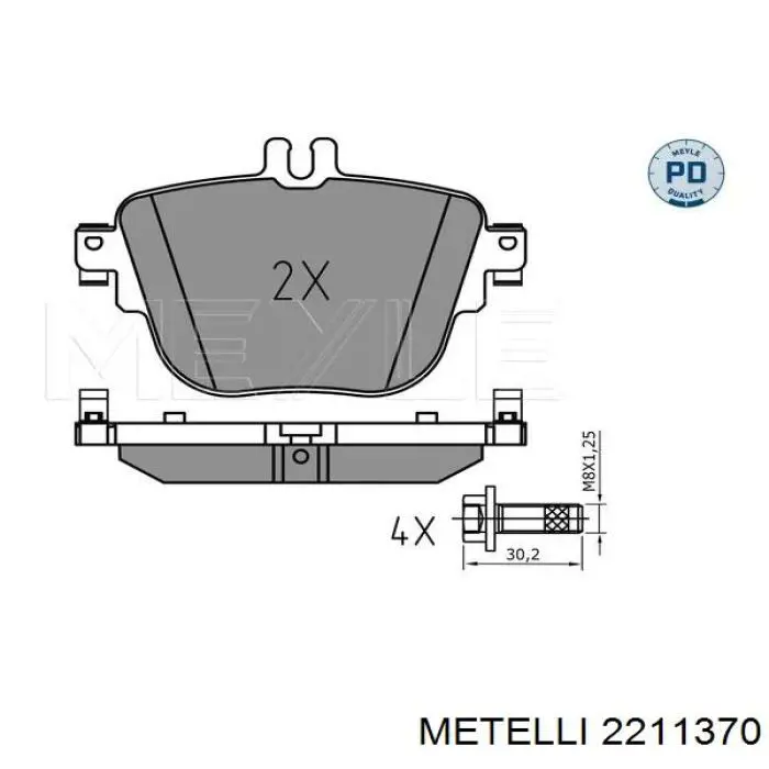 22-1137-0 Metelli pastillas de freno traseras