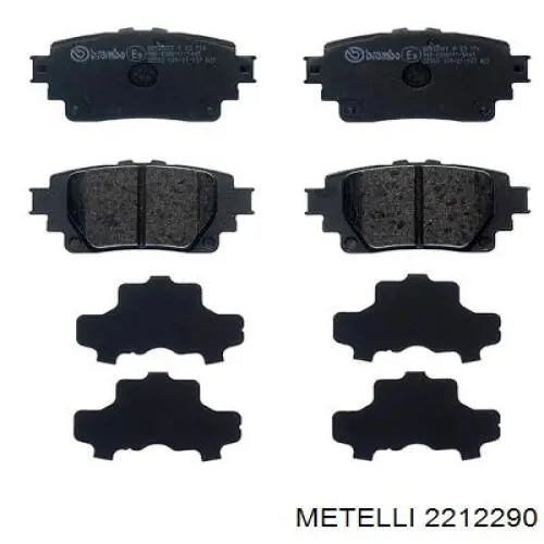22-1229-0 Metelli pastillas de freno traseras