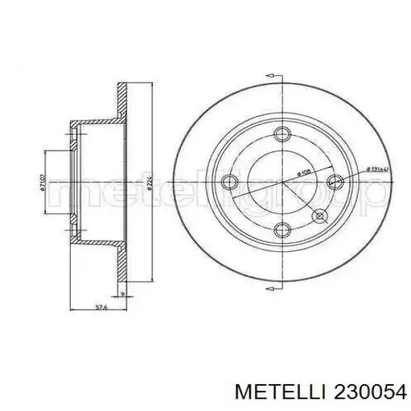 Comprar 230054 Metelli Freno de disco delantero