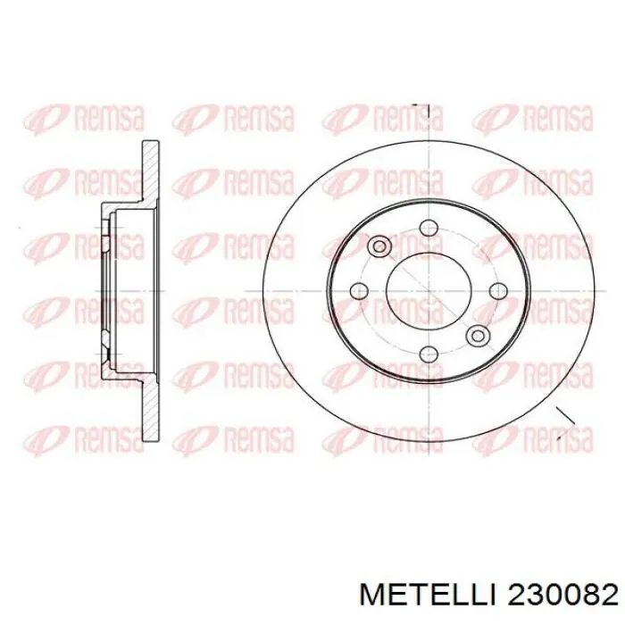 Disco de freno delantero Metelli 230082