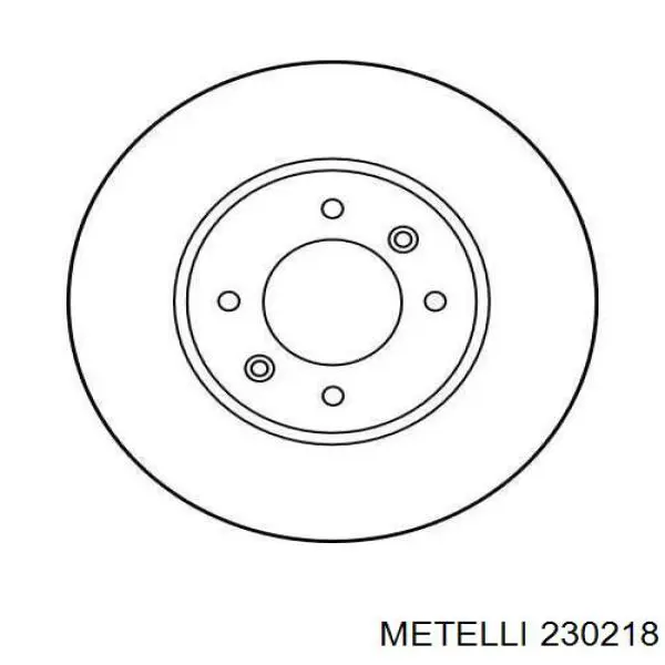 23-0218 Metelli disco de freno trasero