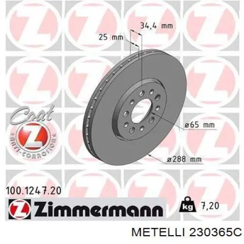 Freno de disco delantero Mercedes E C124