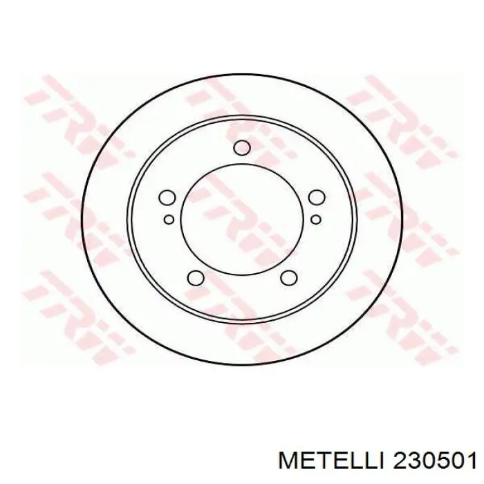 Disco de freno 230501 Metelli