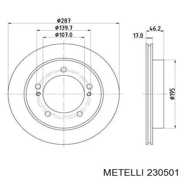 Frenos delanteros Metelli 230501 precio, desde 34,45 EUR