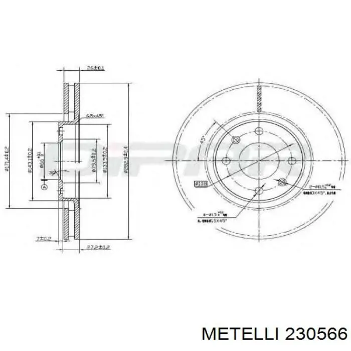 Freno de disco delantero Citroen C4 UD