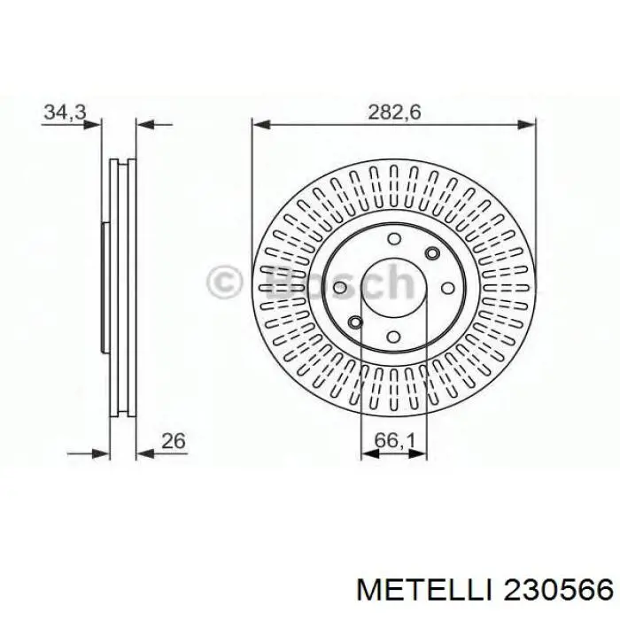 Freno de disco delantero Citroen C4 UD