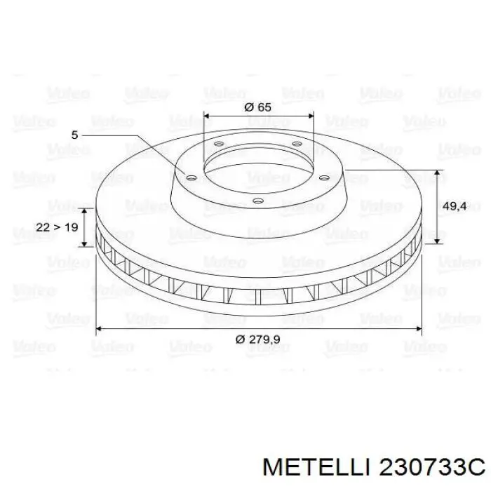 Comprar 230733C Metelli Freno de disco delantero