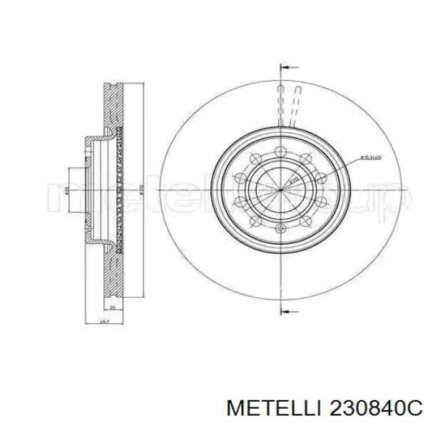 23-0840C Metelli freno de disco delantero