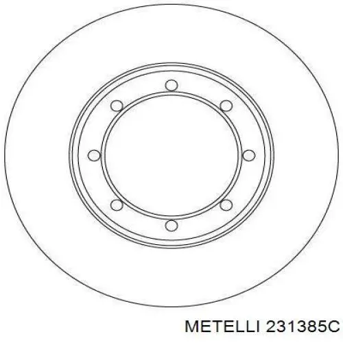 23-1385C Metelli disco de freno trasero